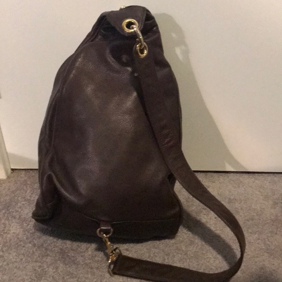 Brown crossbody backpack